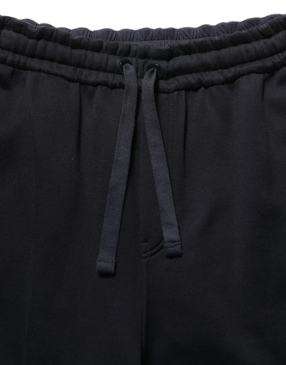 Dark Blue Relaxed Wide Leg Men Jogger Pants