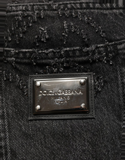 Dark Gray Cotton WideLeg Oversize Denim Jeans