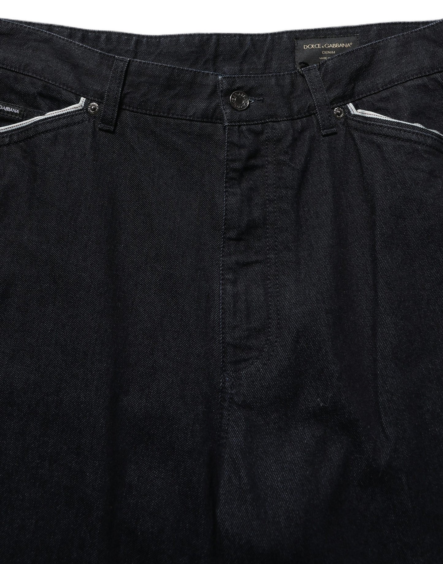 Black Cotton Stretch Straight Men Denim Jeans