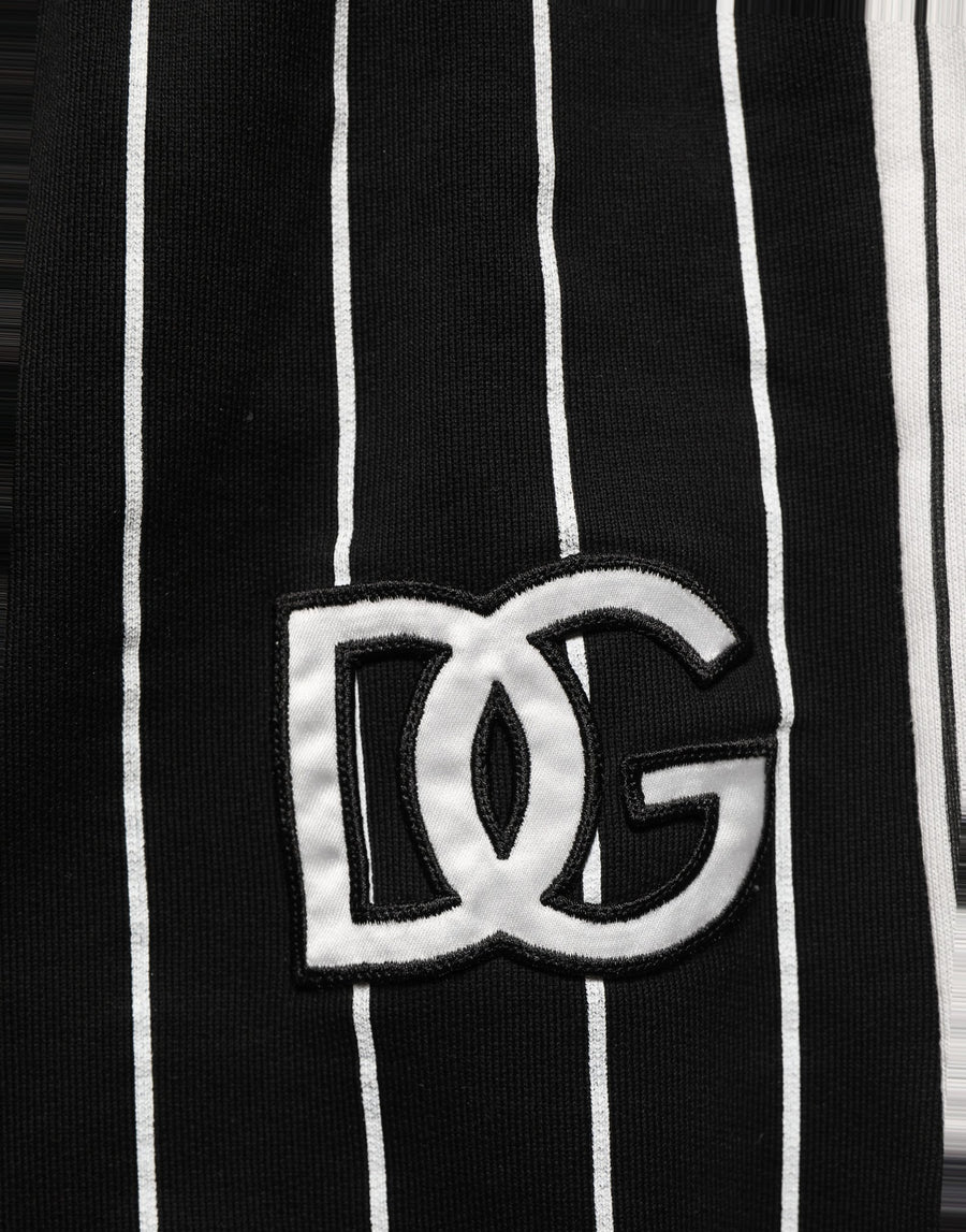 Black Striped DG Patch Men Sweatpants Pants