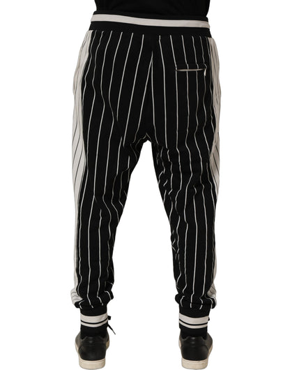 Black Striped DG Patch Men Sweatpants Pants