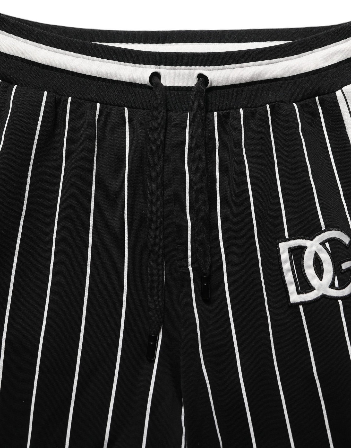 Black Striped DG Patch Men Sweatpants Pants