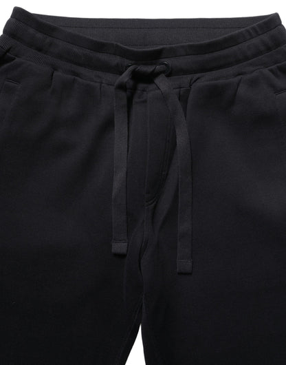 Blue Cotton Drawstring Jogger Trouser Pants