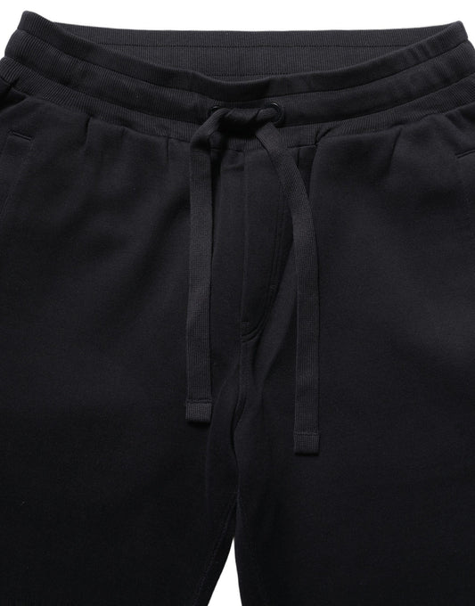 Blue Cotton Drawstring Jogger Trouser Pants