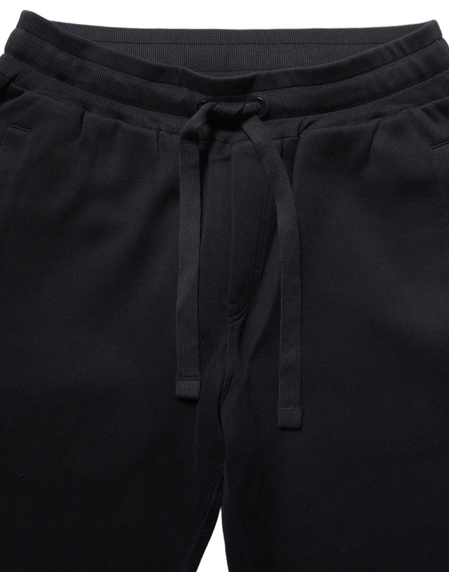 Blue Cotton Drawstring Jogger Trouser Pants