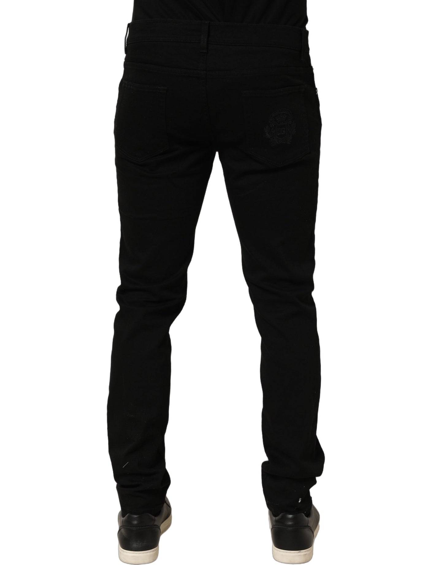 Black Cotton Stretch Skinny Denim Trouser Jeans