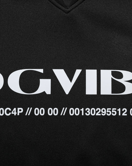 Black Polyester DGVIB3 Oversized Jersey T-shirt