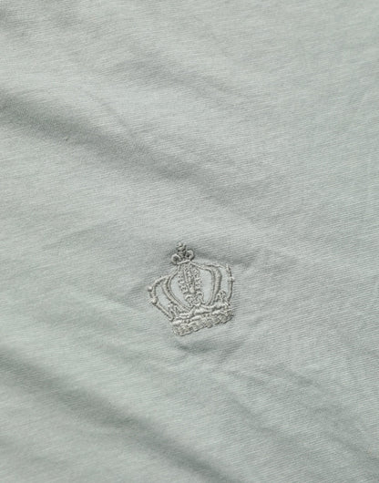 Green Cotton Short Sleeve Crew Neck T-shirt