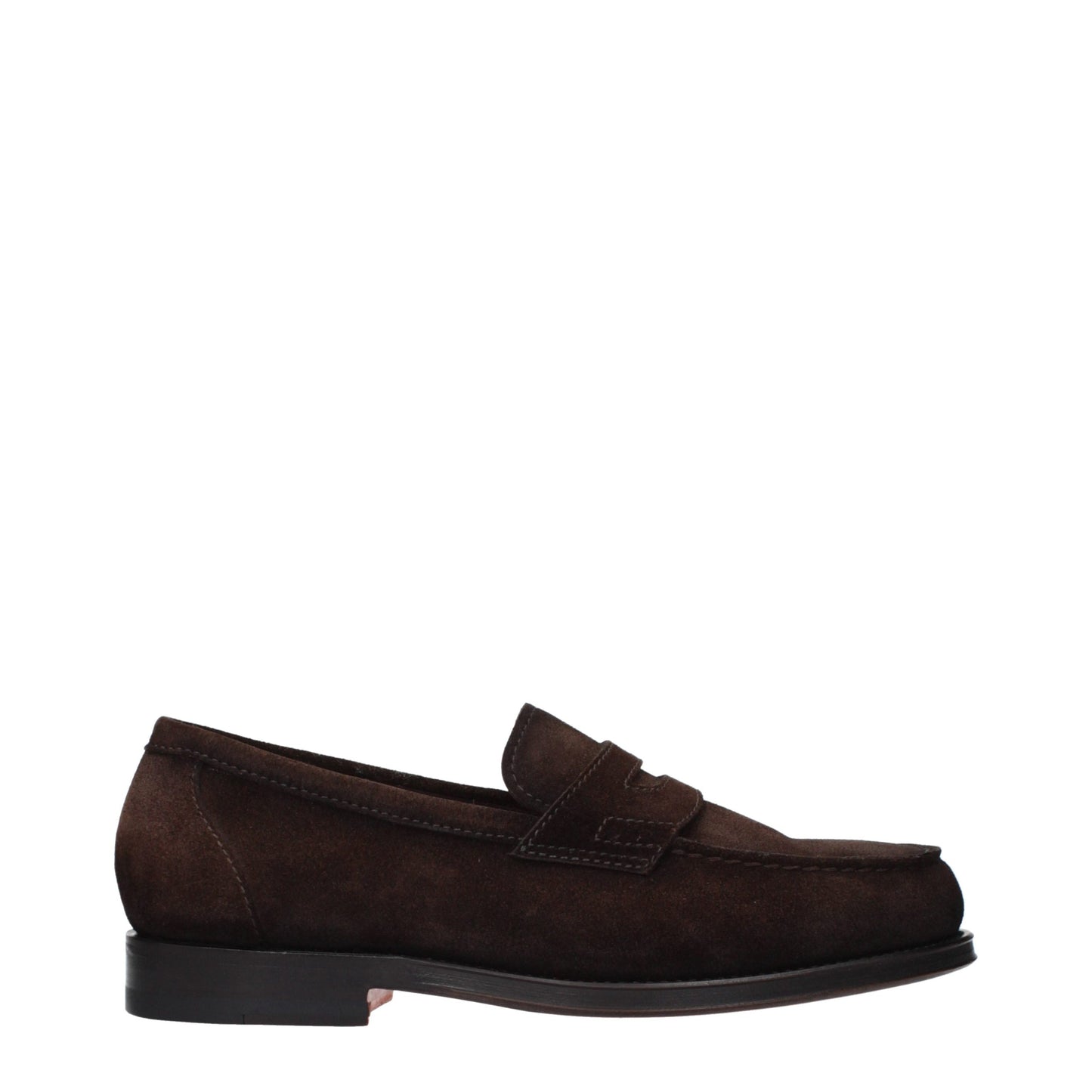 Brown Leather Slip-On Loafers