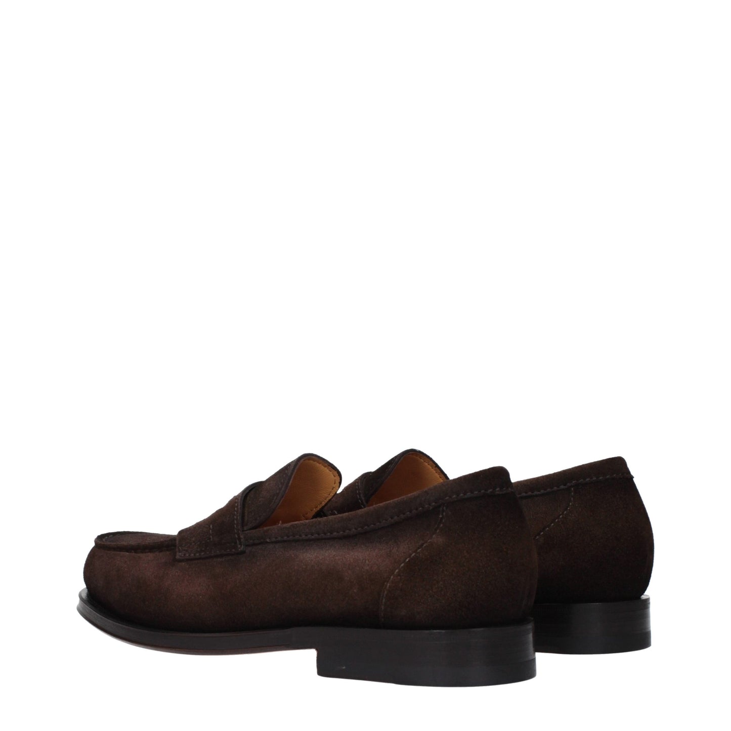 Brown Leather Slip-On Loafers
