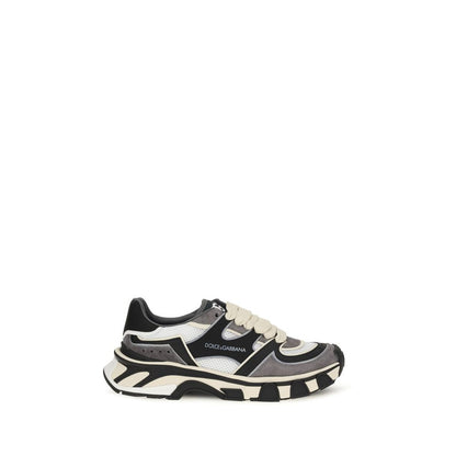 Gray Calf Leather Bos Taurus Chunky Sneakers