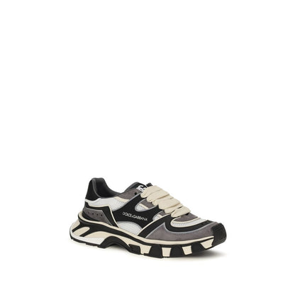 Gray Calf Leather Bos Taurus Chunky Sneakers