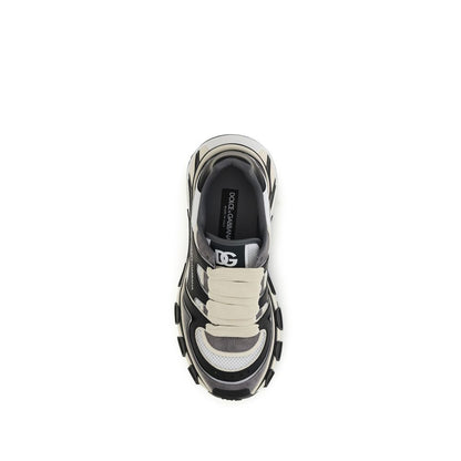 Gray Calf Leather Bos Taurus Chunky Sneakers