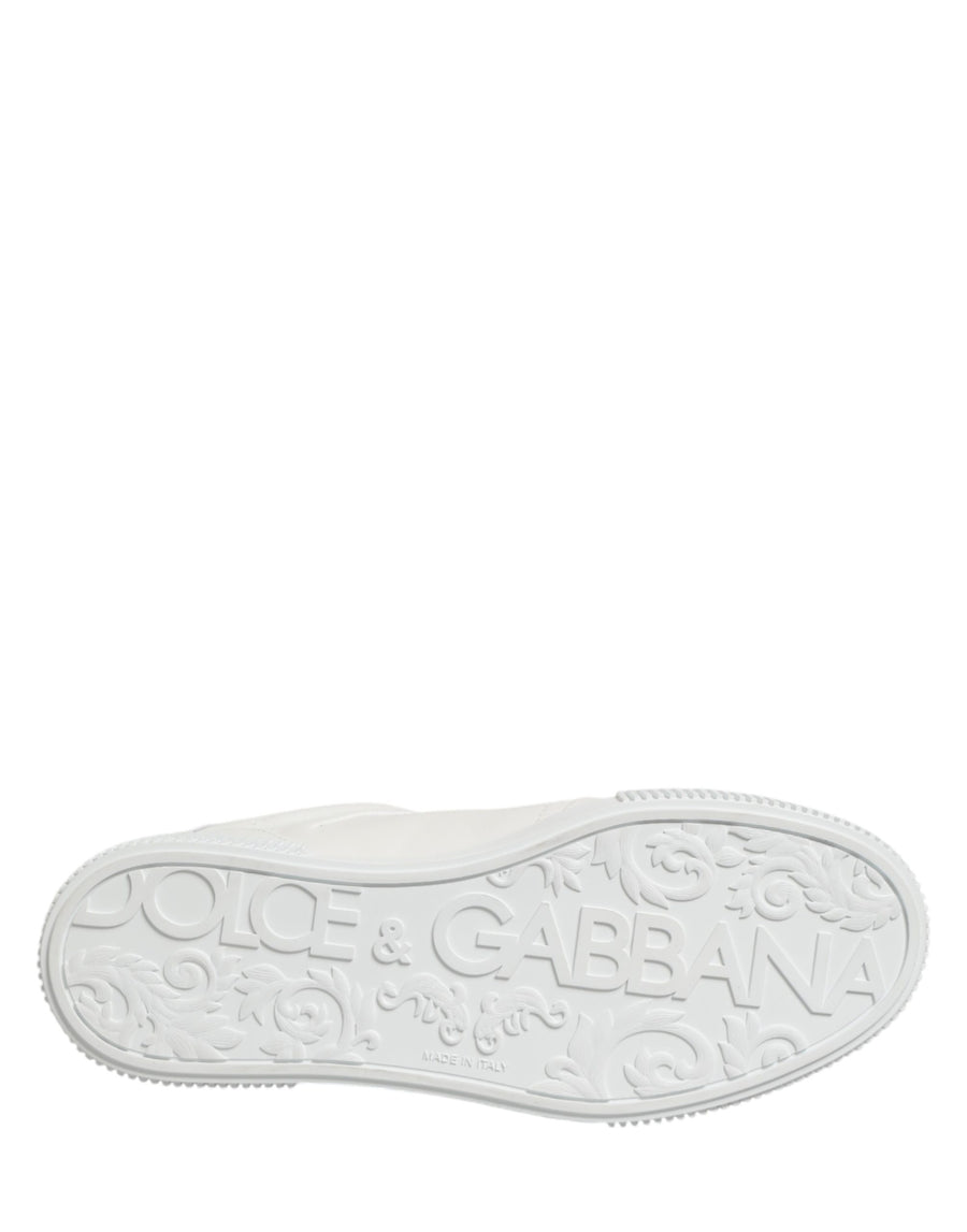 White Miami Leather Low Top Men Sneakers Shoes