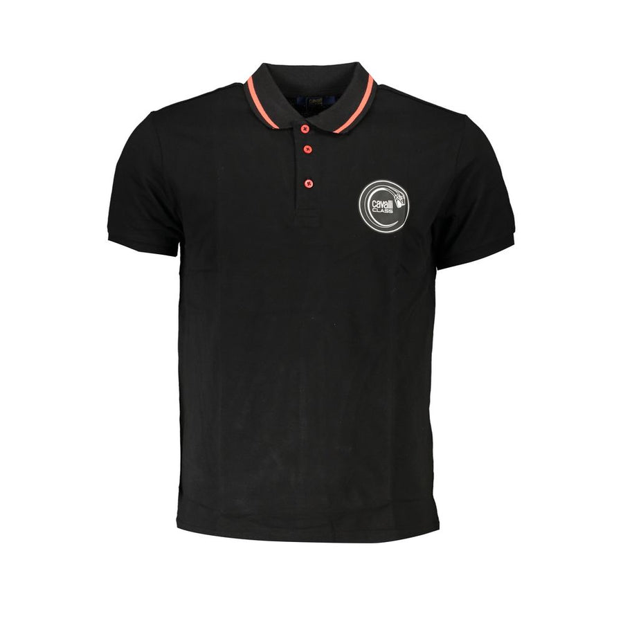 Black Cotton Men's Polo Shirt