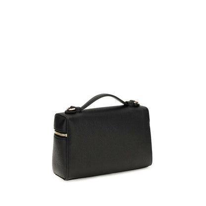 Black Calf Leather Bos Taurus Handbag