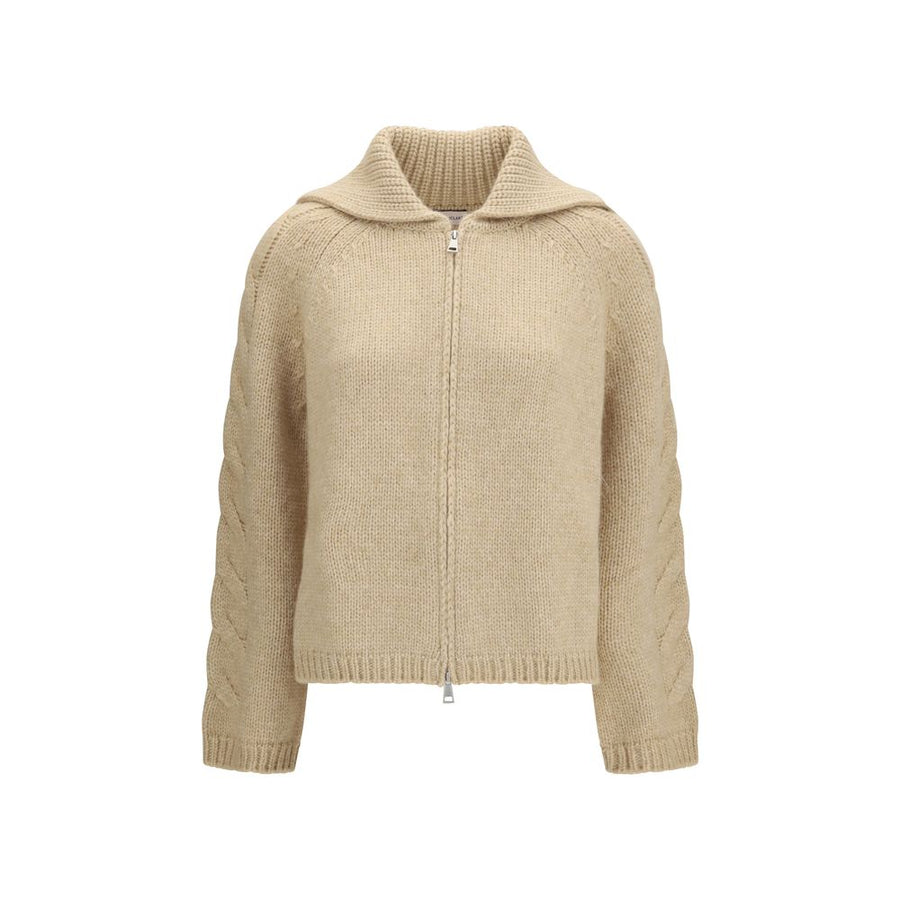 Beige Alpaca Vicugna Pacos Cardigan