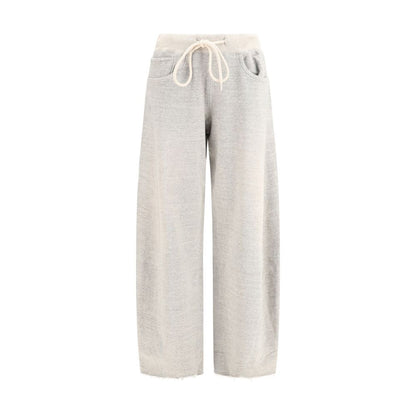 Gray Cotton Casual Pants