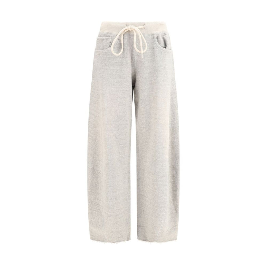 Gray Cotton Casual Pants