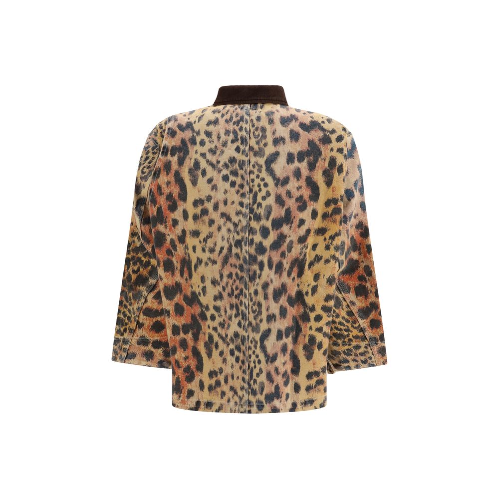 Multicolor Cotton Full-Length Jacket
