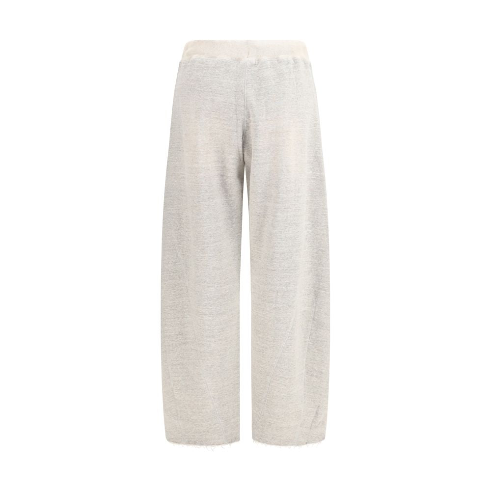 Gray Cotton Casual Pants