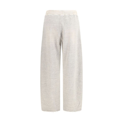 Gray Cotton Casual Pants
