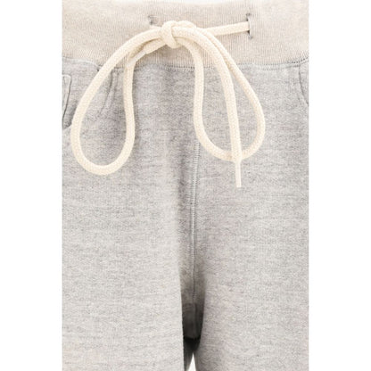 Gray Cotton Casual Pants