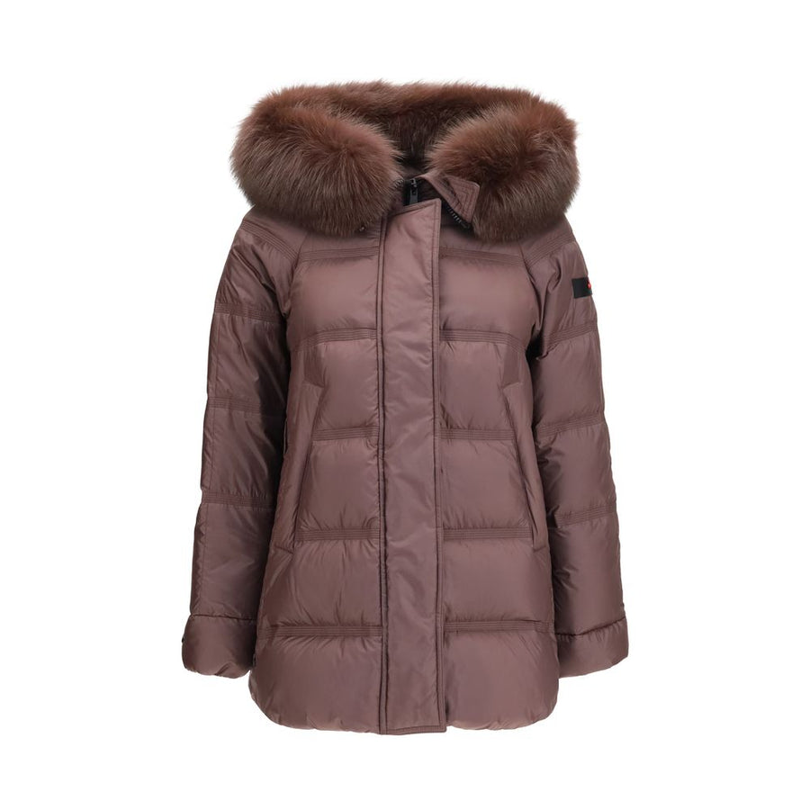Bordeaux Polyester Full-Length Jacket