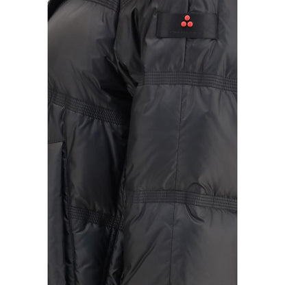 Black Polyester Full-Length Jacket