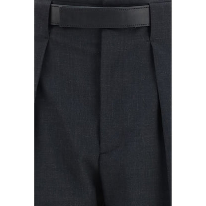 Gray Polyester Dress Pants