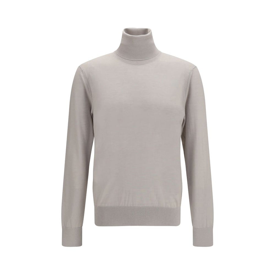 Beige Cashmere Turtleneck