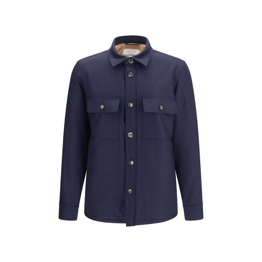 Blue Wool Oves Aries Full-Length Jacket