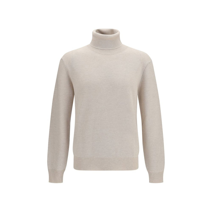 Beige Cashmere Turtleneck