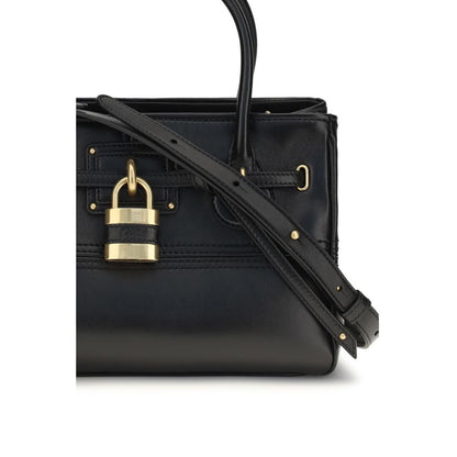 Black Buffalo Leather Shoulder Bag