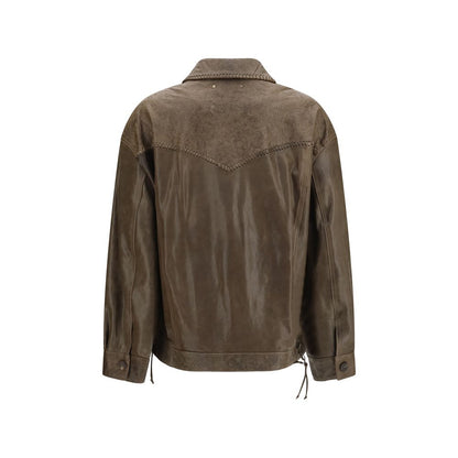Brown Calf Leather Bos Taurus Leather Jacket