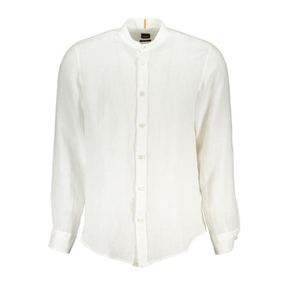 White Linen Men's Shirt
