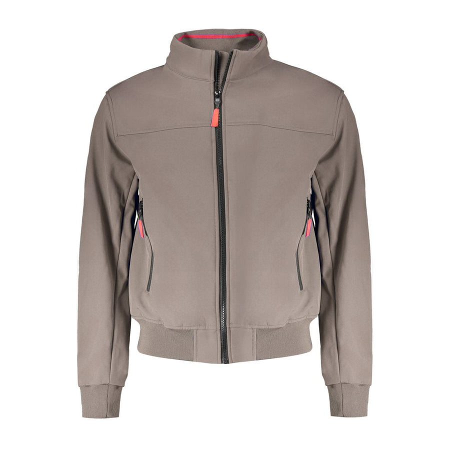Brown Polyester Men's Jacket