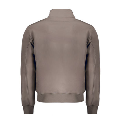 Brown Polyester Men's Jacket