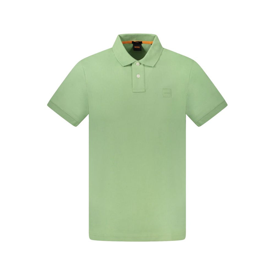 Green Cotton Men's Polo