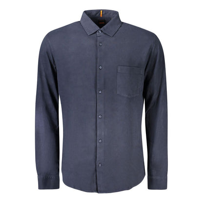 Blue Cotton Men's Shirt