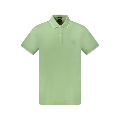 Green Cotton Men's Polo