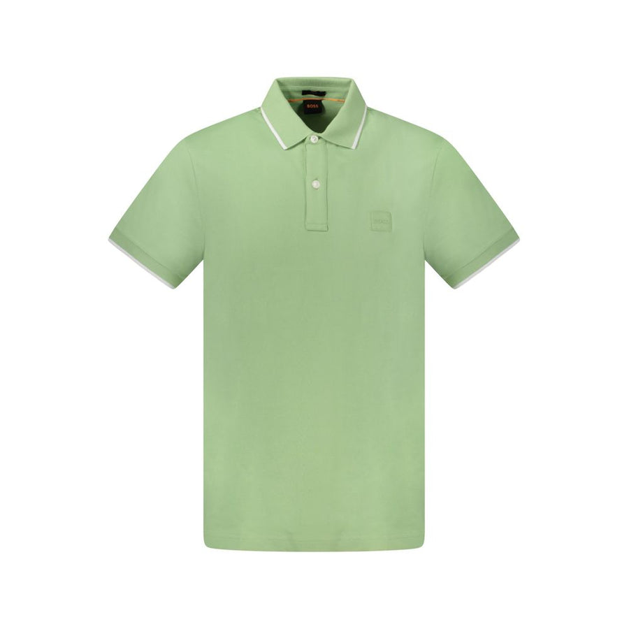 Green Cotton Men's Polo