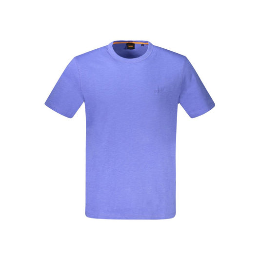 Blue Cotton Men's T-Shirt