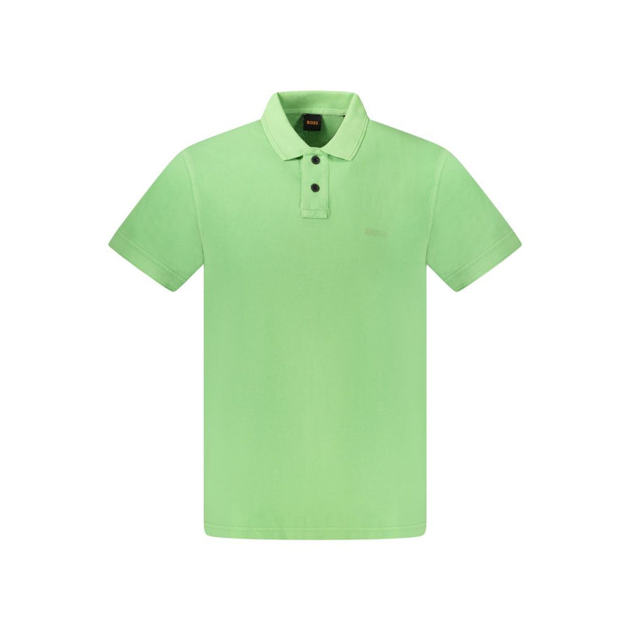 Green Cotton Men's Polo