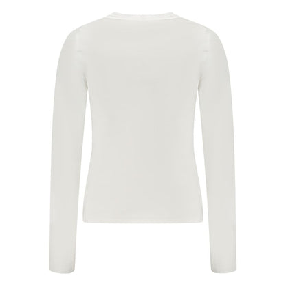 White Cotton Women T-Shirt