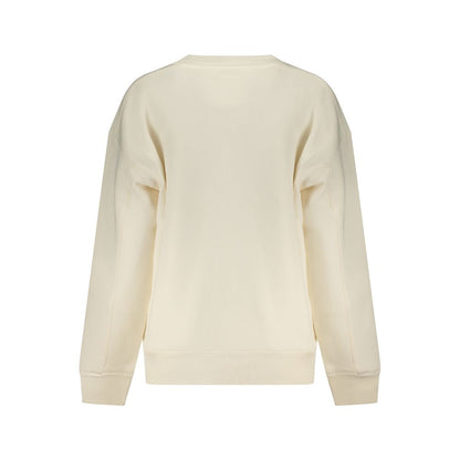 White Cotton Women Sweatshirt