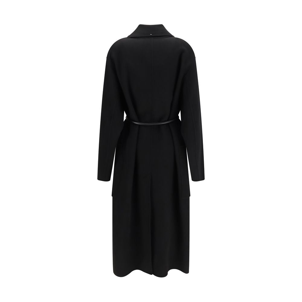 Black Wool Oves Aries Coat
