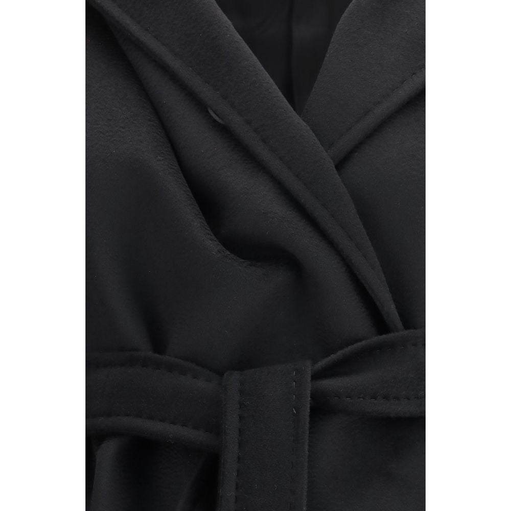 Black Wool Oves Aries Coat