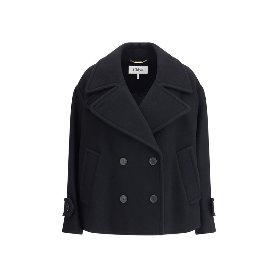 Black Wool Oves Aries Coat
