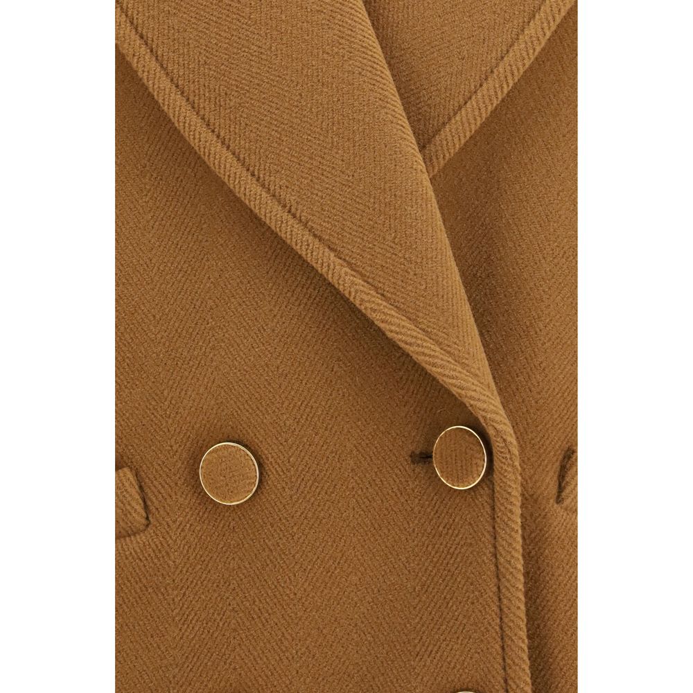 Brown Wool Oves Aries Coat